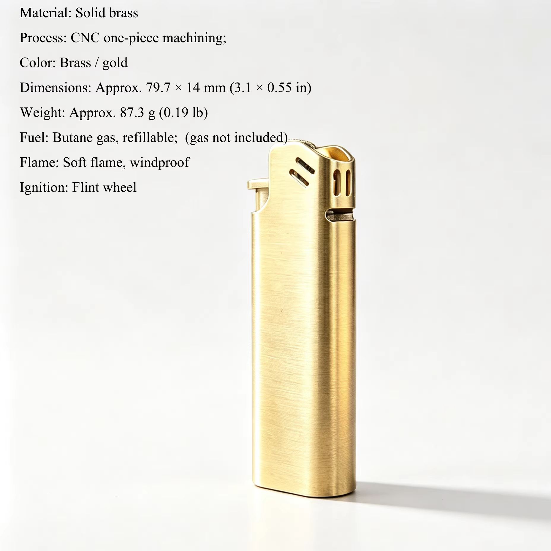 CNC Brass Butane Lighter Flint - Fire Starting Kit ulasan dan harga
