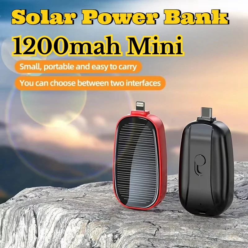 1200mAh Solar Mini Power Bank  - Solar Emergency Charger ulasan dan harga