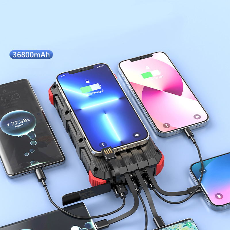 Solar Power Bank 36800mAh with - Solar Emergency Charger ulasan dan harga