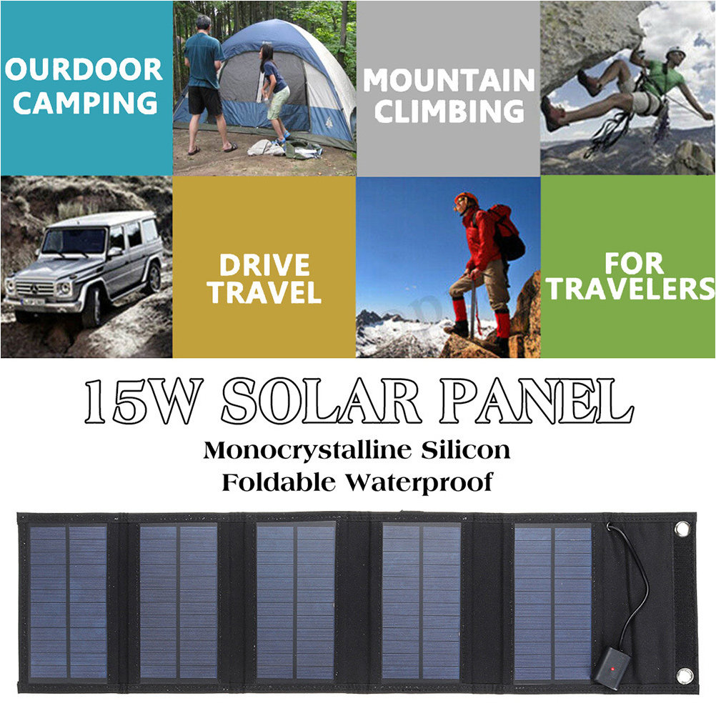1Set 15W 6V Portable Solar Pan - Solar Emergency Charger ulasan dan harga