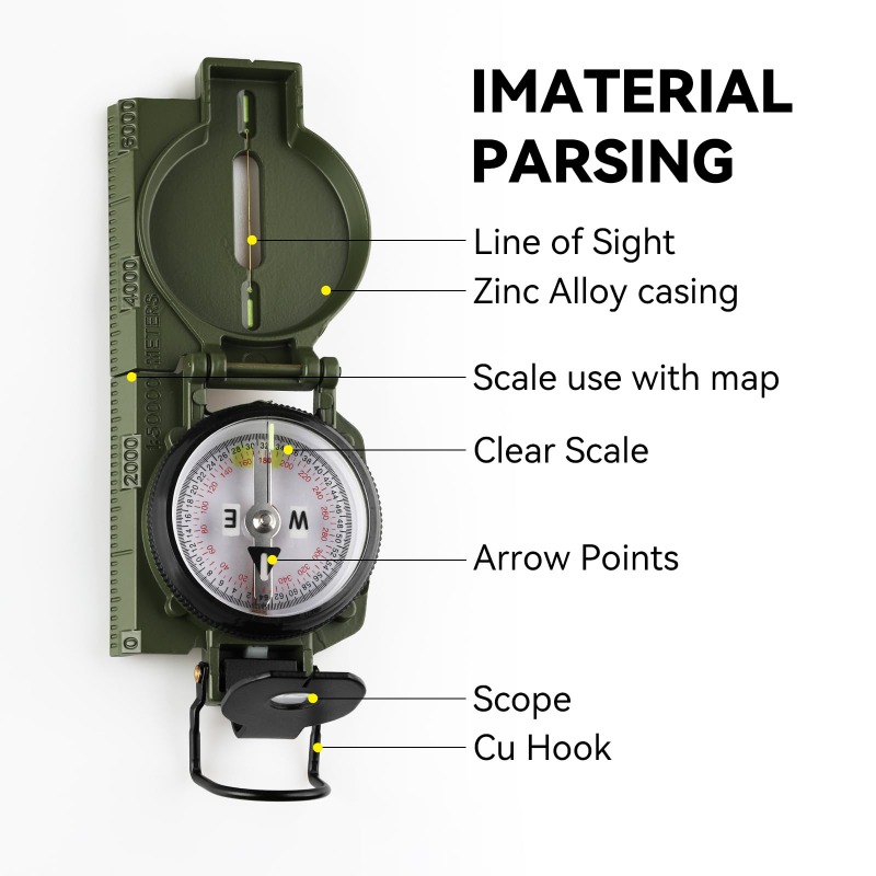 Compass Military Grade, Precis - Compass Lensatic ulasan dan harga